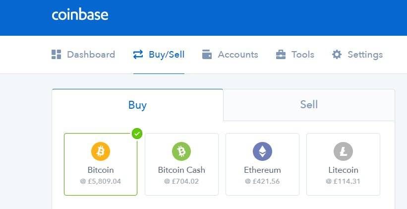 Bitcoin Coinbase kaufen