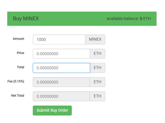 Coinexchange биржа: купить MINEX.