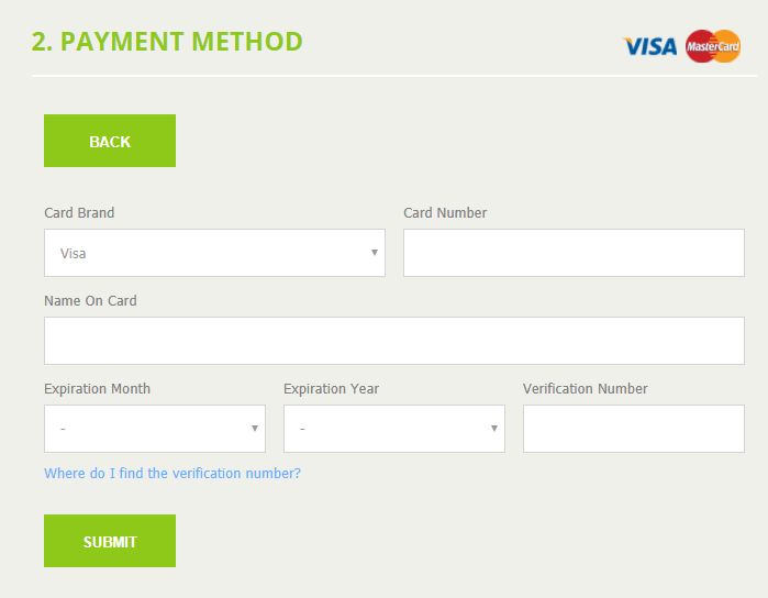 Bitstamp payment method