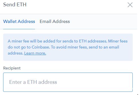Come usare Binance: inviare ETH tramite Coinbase.