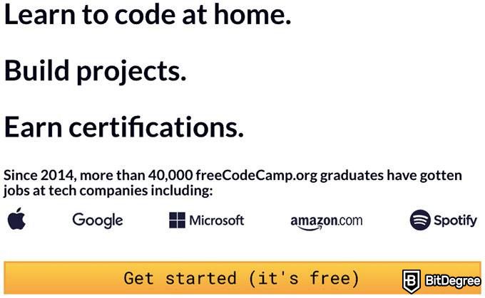 Reseña freeCodeCamp: Uso gratis para aprender.