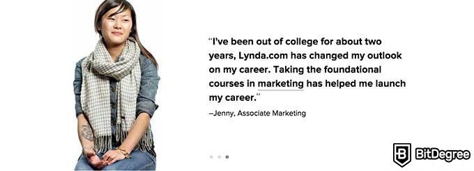 Análise do Lynda.com: comentários de alunos.